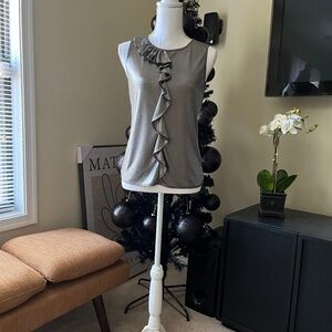 New! Event! Ann Taylor Ruffle Sleeveless Top